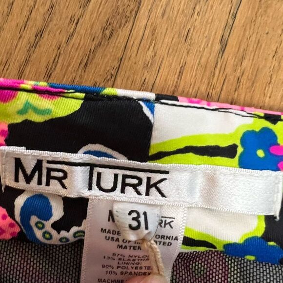 Mr. Turk men’s multi color short style swim trunks - Picture 4 of 7